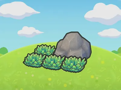 Boulder-shaded Tall Grass