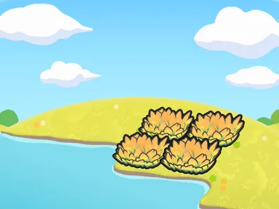 Hydrated yellow tall grass