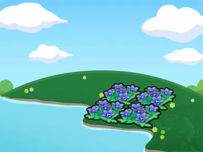 Hydrated graceful flower bed