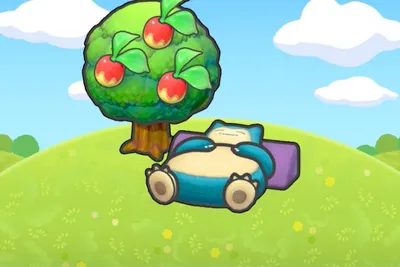 Tree-shaded snoozing Snorlax